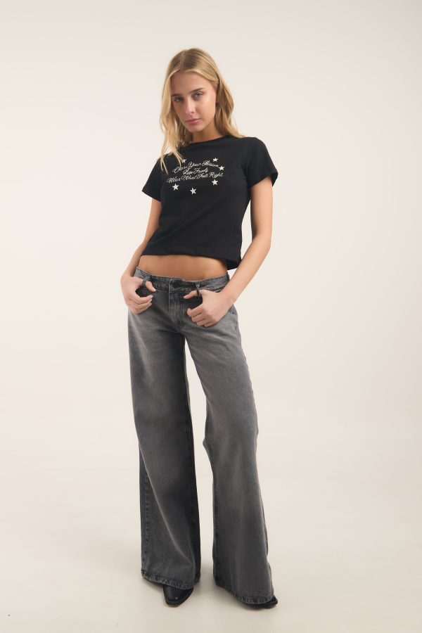 Wide Leg VENUS Black Iris