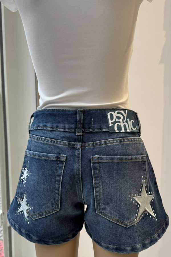 Short BROOKLYN Snow Blue Stars Glowy