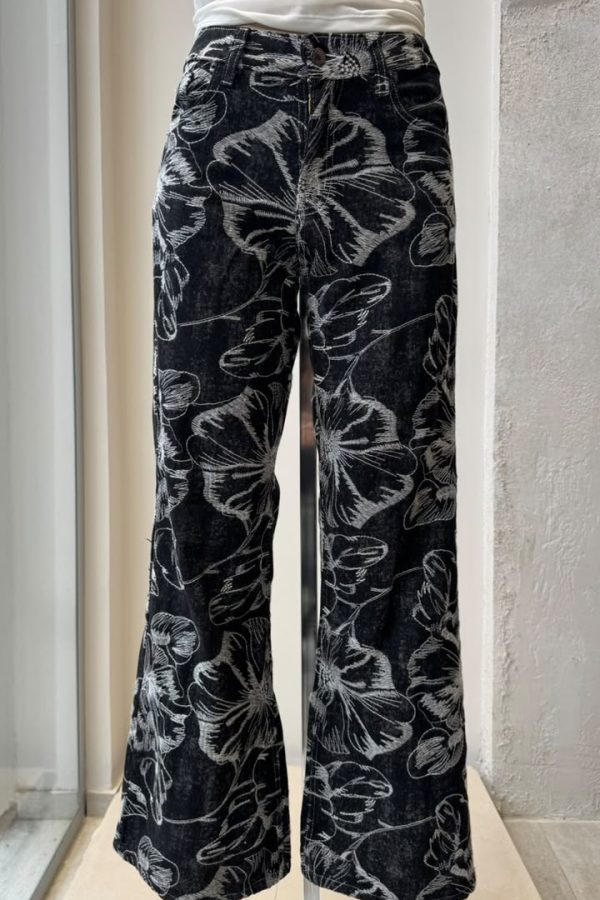 Wide Leg MILAN Blossom Black