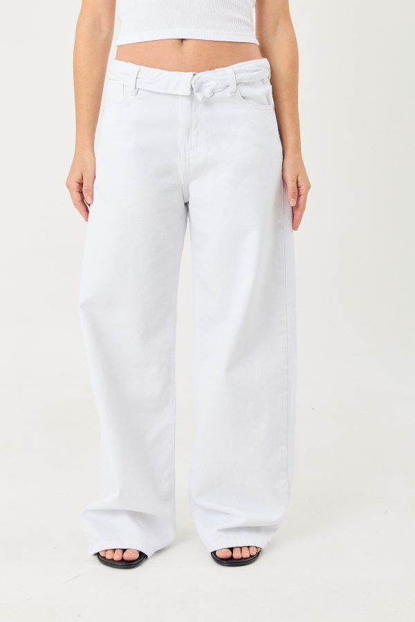 Wide Leg METZ White