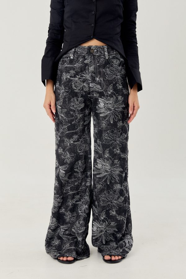 Alternative view of Wide Leg OSAKA Blossom Black