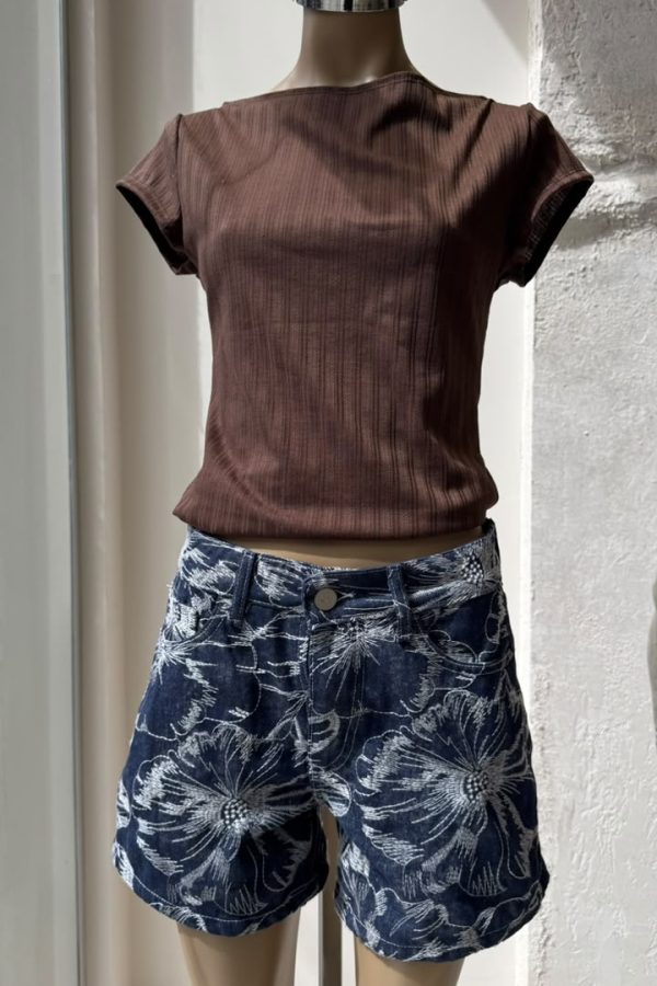Short CAPRI Denim Blossom Blue