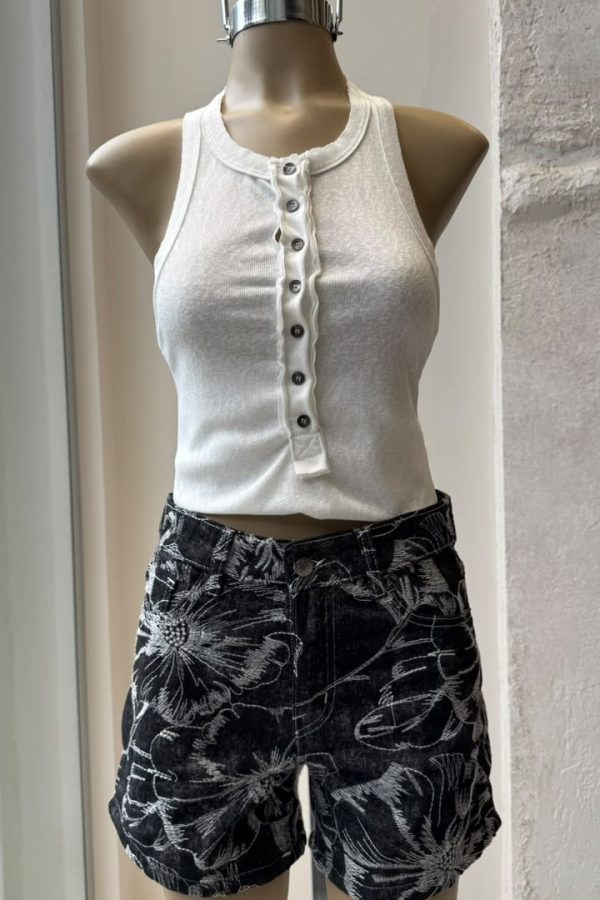 Short CAPRI Denim Blossom Black