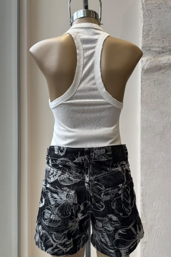 Alternative view of Short CAPRI Denim Blossom Black