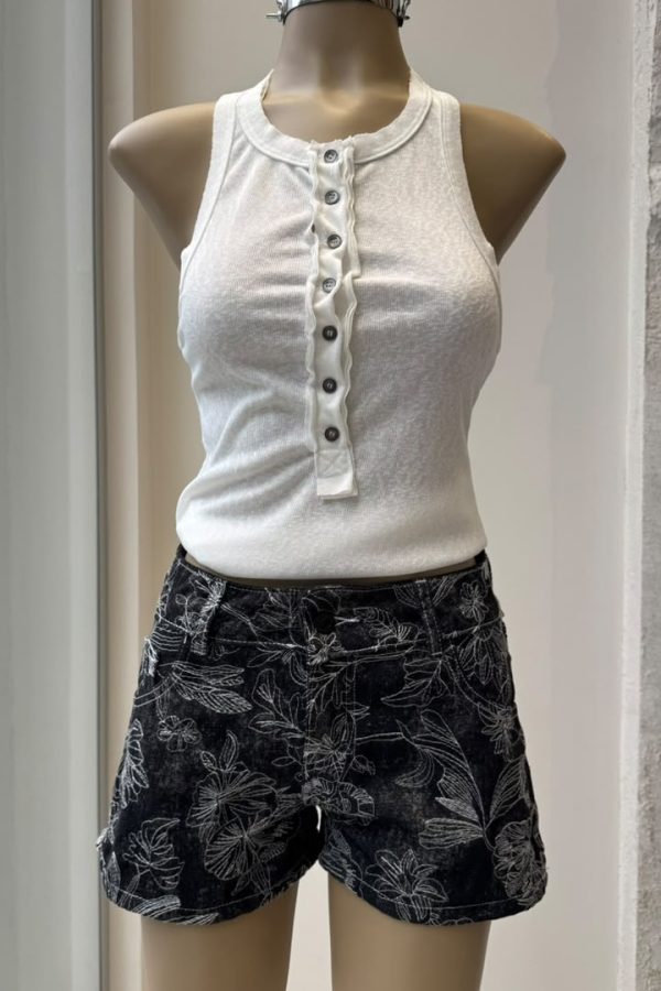 Short BROOKLYN Blossom Black